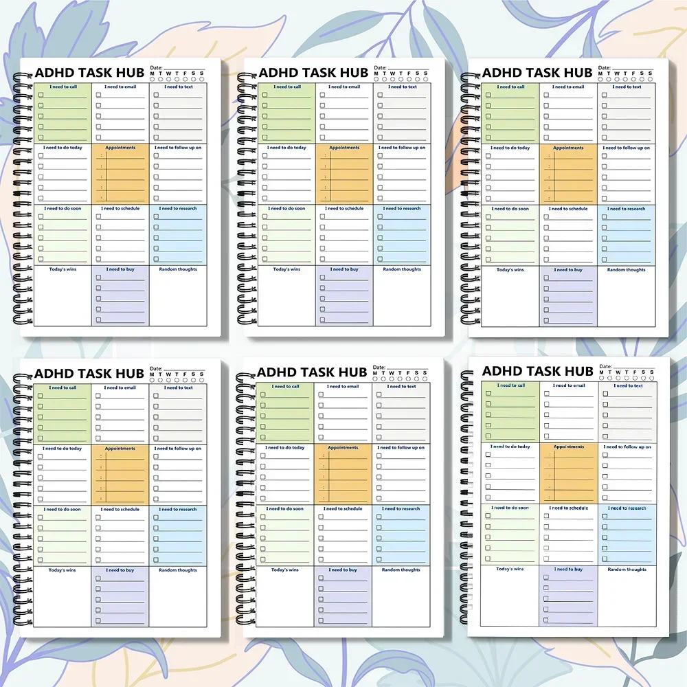 1 Piece Spiral Binding Cleaning Planner Notebook Visual Layout Household Organizer Daily Chore Schedule Journal for Home Tidying Management
