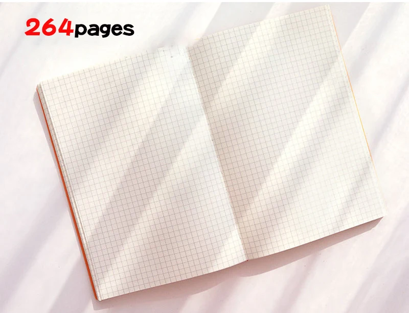 Grid Notebook A5,Travelers Journals School Office Meeting Record 80GSM/264 Pages Checkered Paper Notepad Handbook Agenda 2026/27