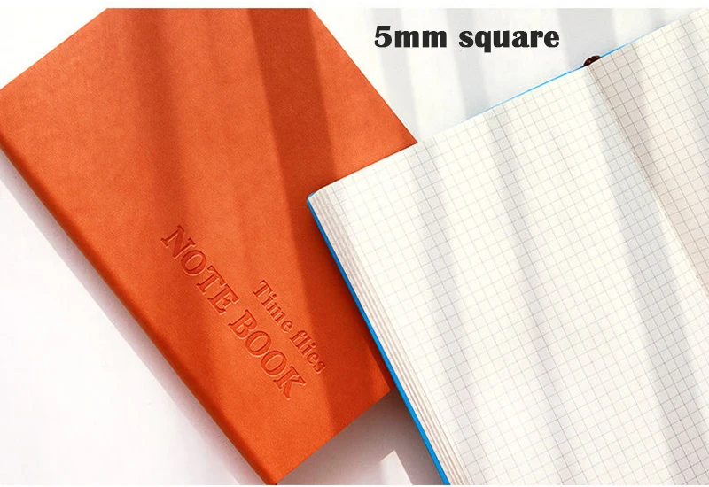 Grid Notebook A5,Travelers Journals School Office Meeting Record 80GSM/264 Pages Checkered Paper Notepad Handbook Agenda 2026/27
