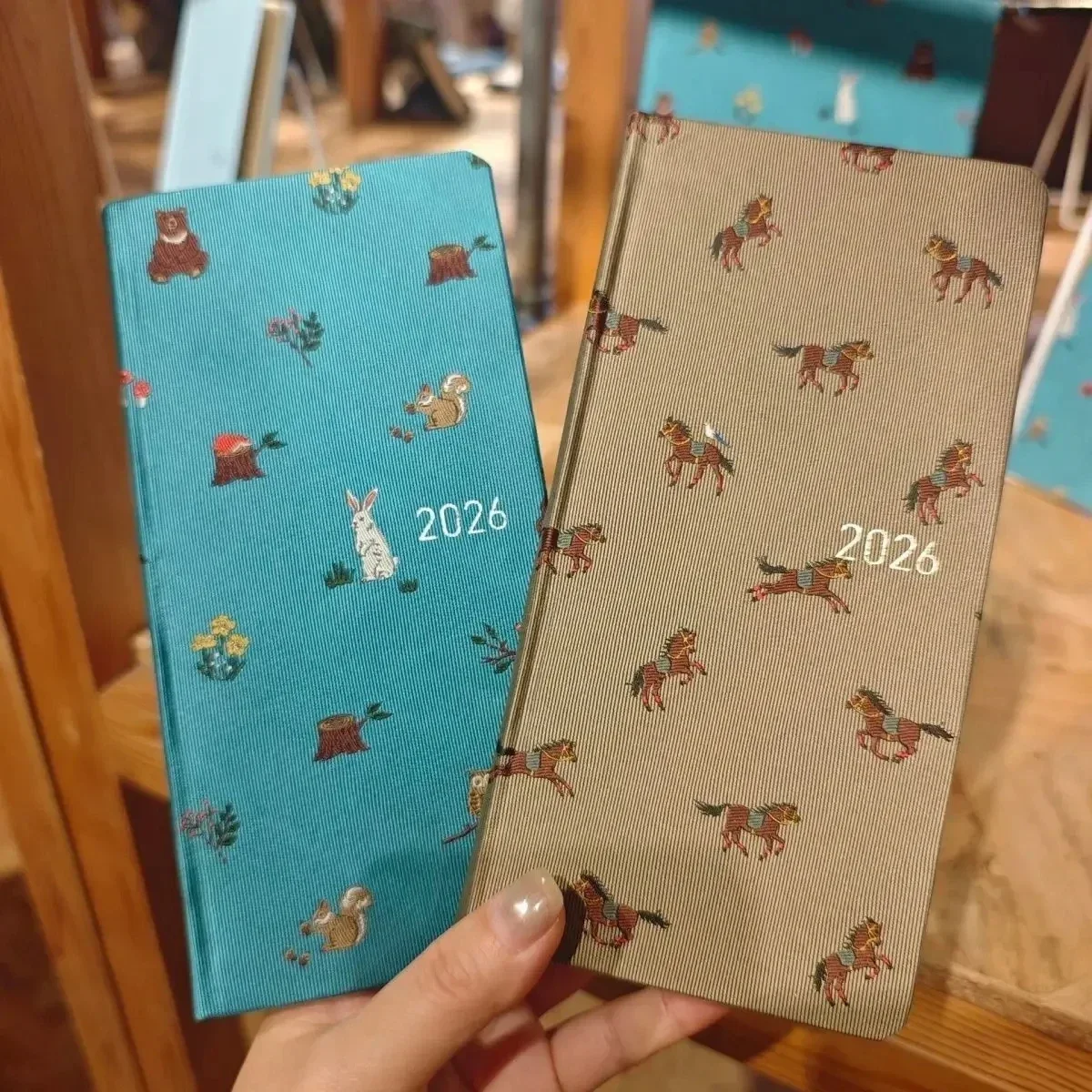 A5 Animal Theme Planner, Cute Wildlife Design Notebook with Study Schedule &amp; Habit Tracker, Daily Organizer for Students